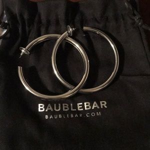 Bauble Bar Penelope Hoop silver earrings
